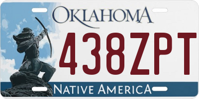 OK license plate 438ZPT