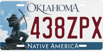 OK license plate 438ZPX