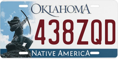 OK license plate 438ZQD