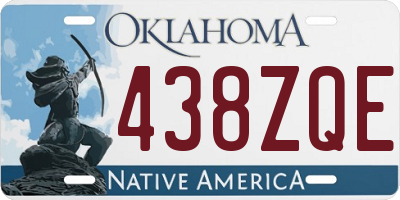 OK license plate 438ZQE