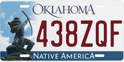 OK license plate 438ZQF