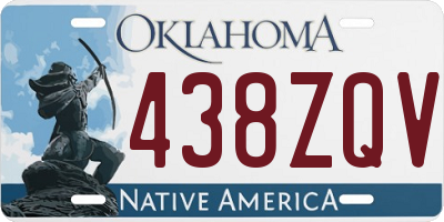 OK license plate 438ZQV