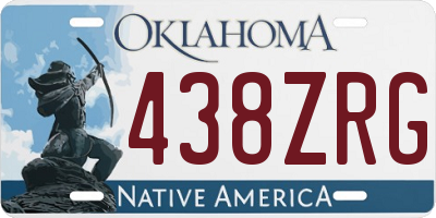 OK license plate 438ZRG