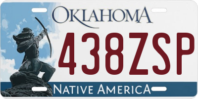 OK license plate 438ZSP