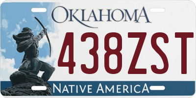 OK license plate 438ZST