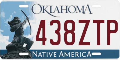 OK license plate 438ZTP