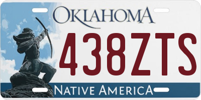 OK license plate 438ZTS