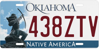 OK license plate 438ZTV