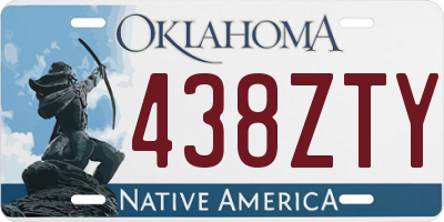 OK license plate 438ZTY