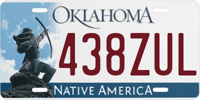 OK license plate 438ZUL