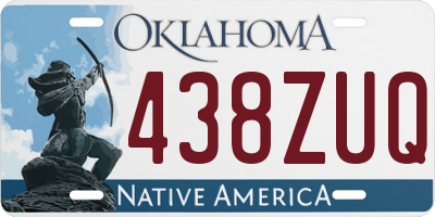 OK license plate 438ZUQ