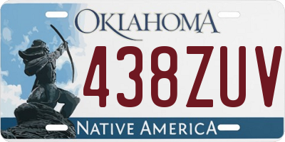 OK license plate 438ZUV