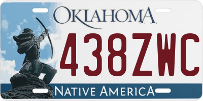 OK license plate 438ZWC