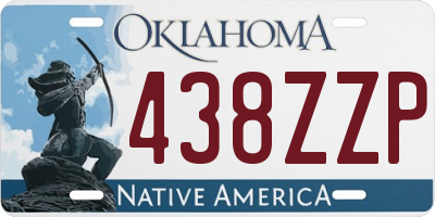 OK license plate 438ZZP