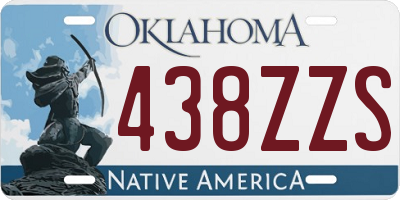 OK license plate 438ZZS