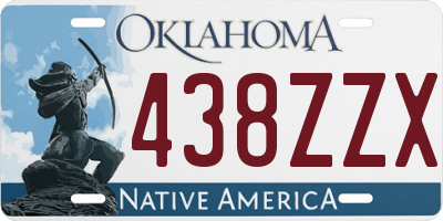 OK license plate 438ZZX