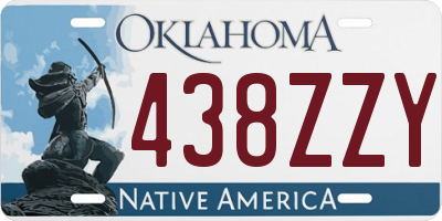 OK license plate 438ZZY