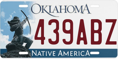 OK license plate 439ABZ