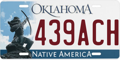 OK license plate 439ACH