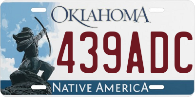 OK license plate 439ADC