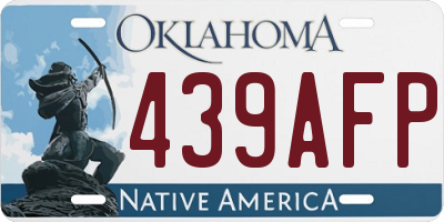 OK license plate 439AFP