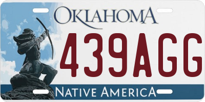 OK license plate 439AGG