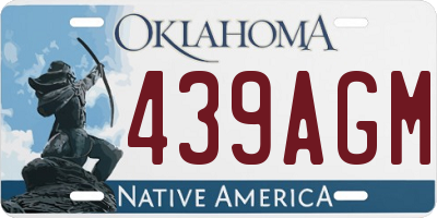 OK license plate 439AGM