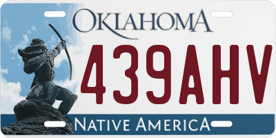 OK license plate 439AHV