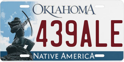 OK license plate 439ALE