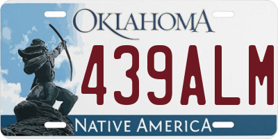 OK license plate 439ALM