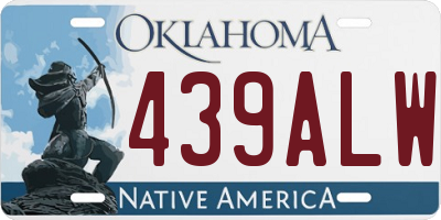 OK license plate 439ALW
