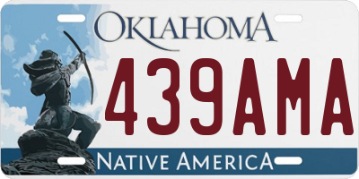 OK license plate 439AMA