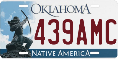 OK license plate 439AMC