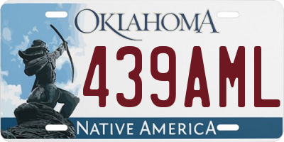 OK license plate 439AML