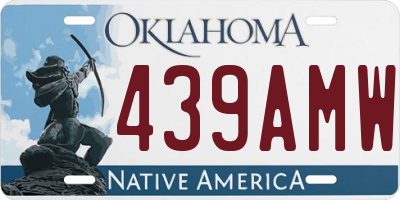 OK license plate 439AMW