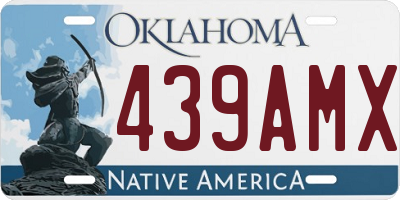 OK license plate 439AMX