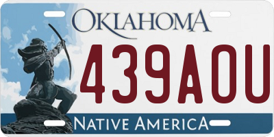 OK license plate 439AOU