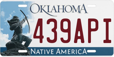 OK license plate 439API