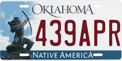 OK license plate 439APR