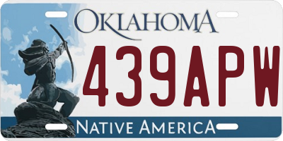 OK license plate 439APW