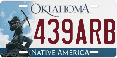 OK license plate 439ARB