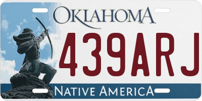 OK license plate 439ARJ