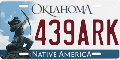 OK license plate 439ARK
