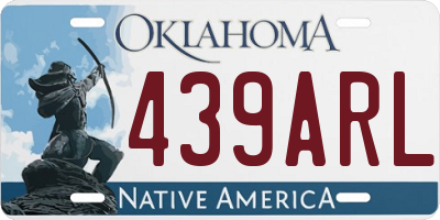 OK license plate 439ARL