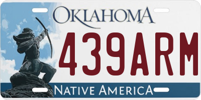 OK license plate 439ARM