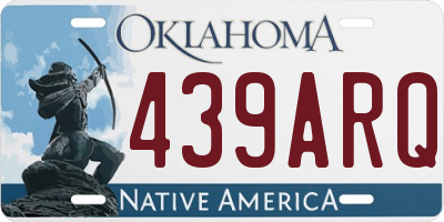 OK license plate 439ARQ