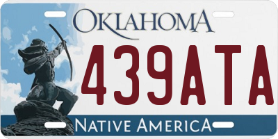 OK license plate 439ATA