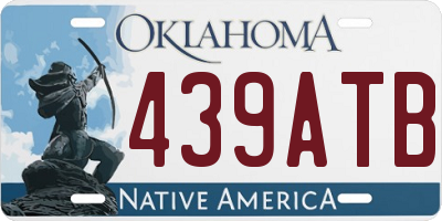 OK license plate 439ATB