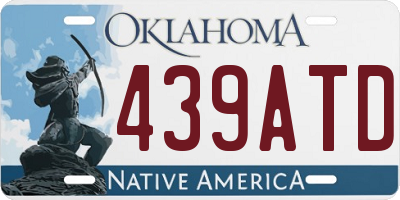 OK license plate 439ATD