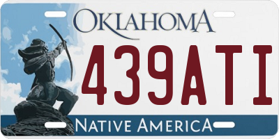 OK license plate 439ATI